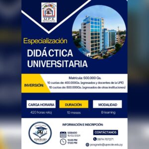¡Estudiá Didáctica Universitaria en la UPE CDE!