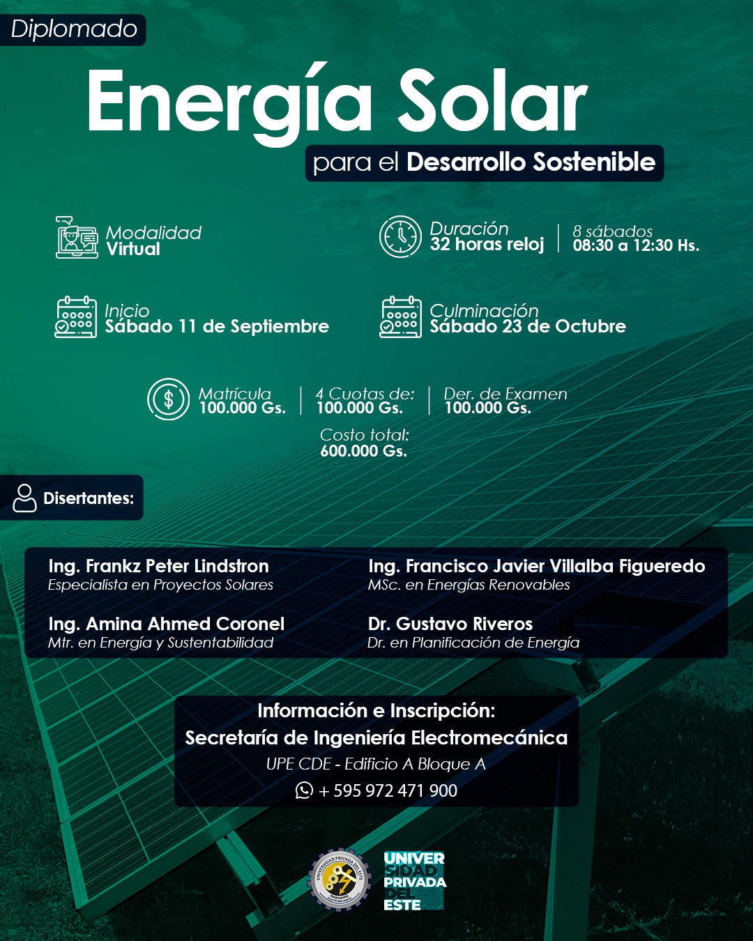 Diplomado en “Energía Solar para el Desarrollo Sostenible”