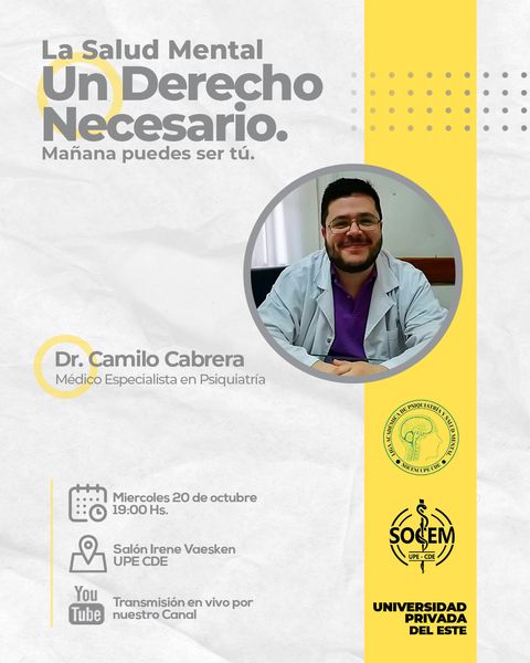 La Salud Mental “Un Derecho Necesario”. Mañana puedes ser tú.