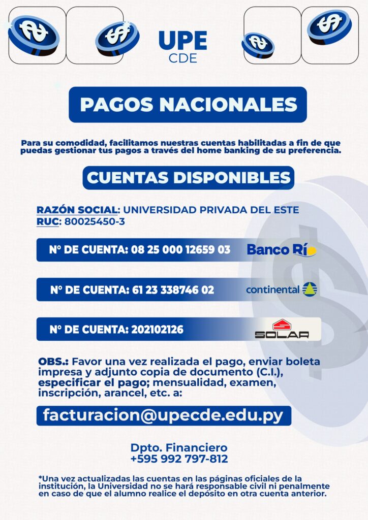 Facilidades para Pagos Nacionales: Nuevas Opciones para la Comunidad UPE CDE