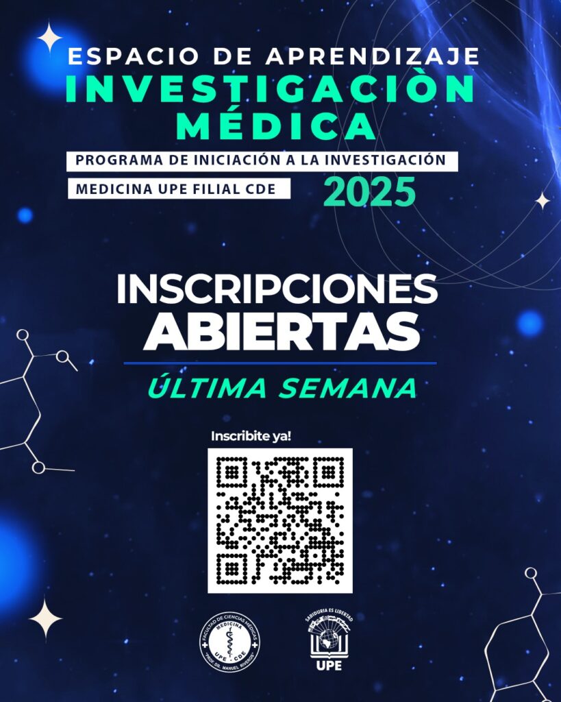 Convocatoria al Espacio de Aprendizaje en Investigación Médica | Facultad de Ciencias Médicas – UPE CDE
