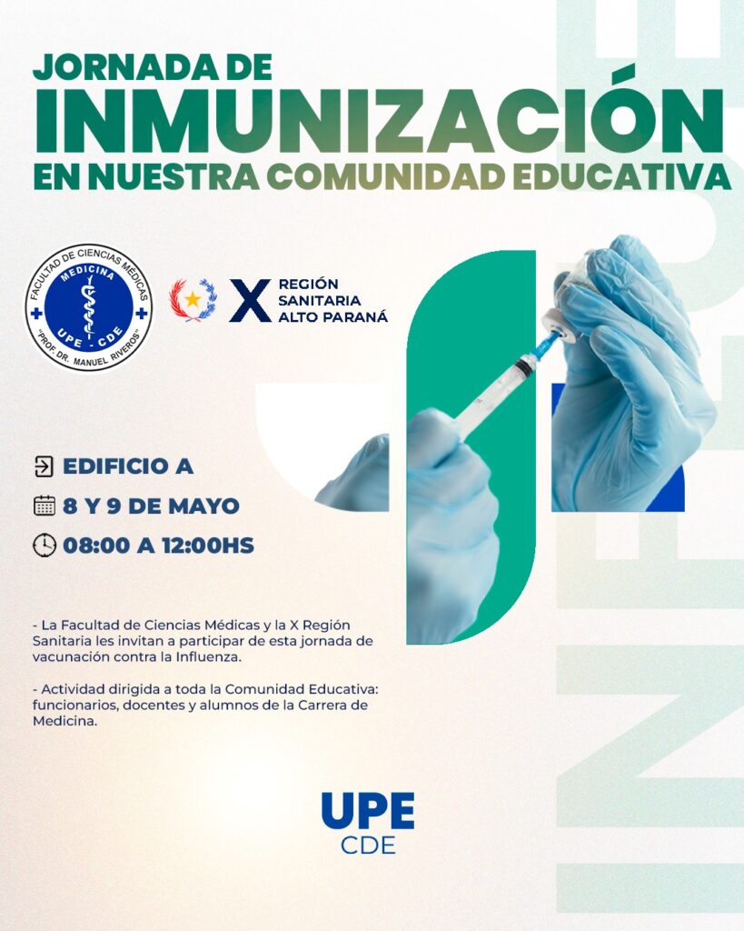 Jornada de Vacunación contra la Influenza en la Facultad de Ciencias Médicas de la UPE CDE