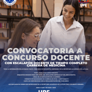 CONVOCATORIA A CONCURSO DOCENTE ESCALAFONADO DE TIEMPO COMPLETO -CARRERA DE MÉDICINA