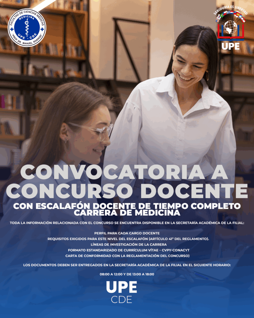 CONVOCATORIA A CONCURSO DOCENTE ESCALAFONADO DE TIEMPO COMPLETO -CARRERA DE MÉDICINA