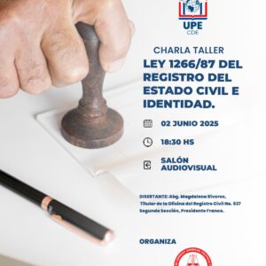 Charla Taller sobre la Ley 1266/87: Registro del Estado Civil e Identidad