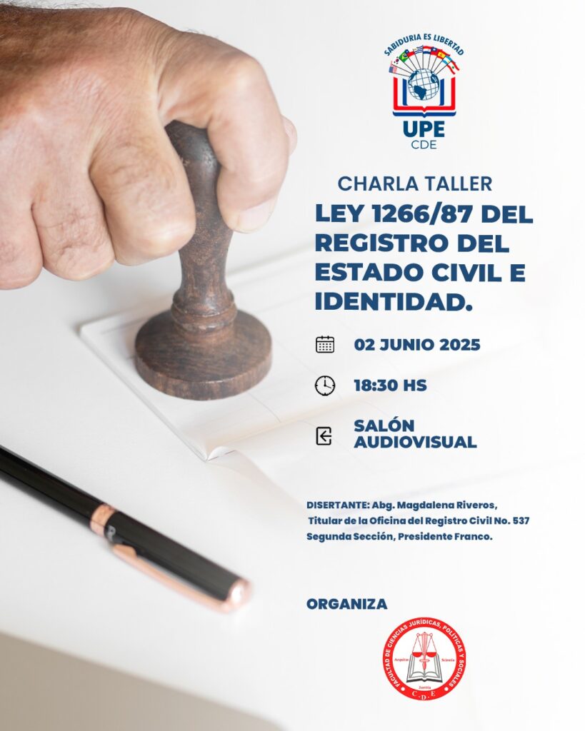 Charla Taller sobre la Ley 1266/87: Registro del Estado Civil e Identidad
