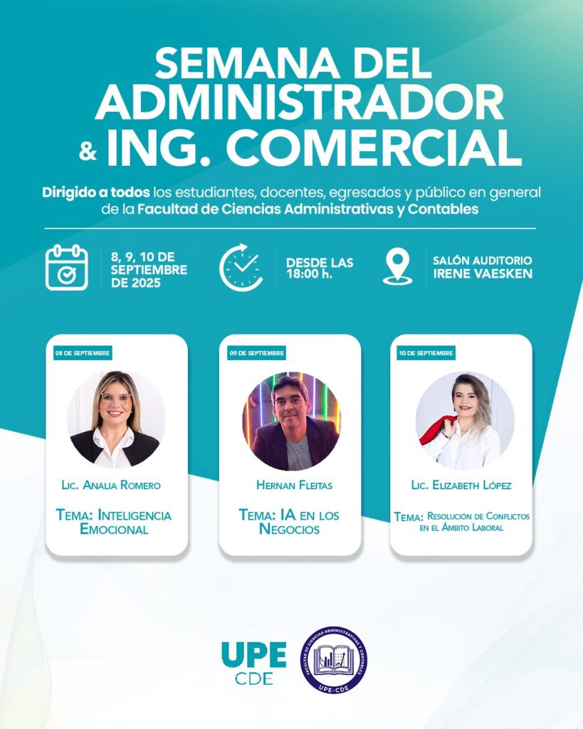 Semana del Administrador e Ingeniero Comercial: Tres jornadas de innovación y aprendizaje