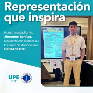 Estudiante de Medicina de la UPE CDE  destacó en Congreso Iberoamericano