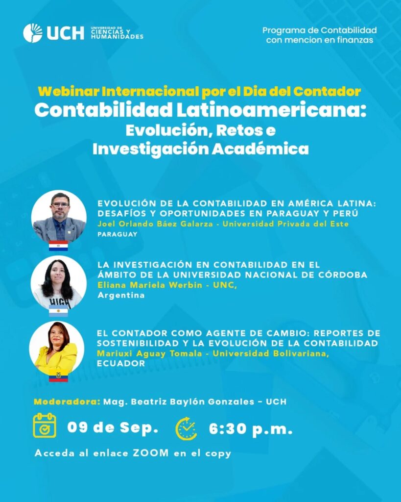 UPE CDE presente en el Webinar Internacional de Contabilidad Latinoamericana