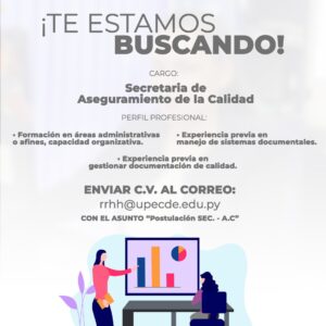 Convocatoria abierta: Secretaria de Aseguramiento de la Calidad
