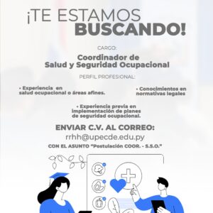 Convocatoria abierta: Coordinador/a de Salud y Seguridad Ocupacional