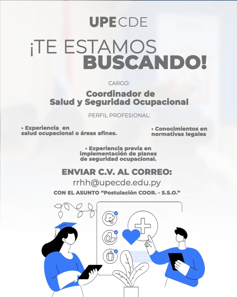 Convocatoria abierta: Coordinador/a de Salud y Seguridad Ocupacional