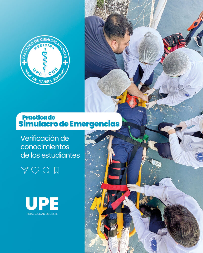 Práctica de Simulacro de Emergencias en la Facultad de Ciencias Médicas de la #UPECDE